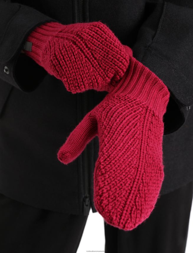 Icebreaker accesorii cireșe/espresso unisex mănuși de merino waypoint DL46T470