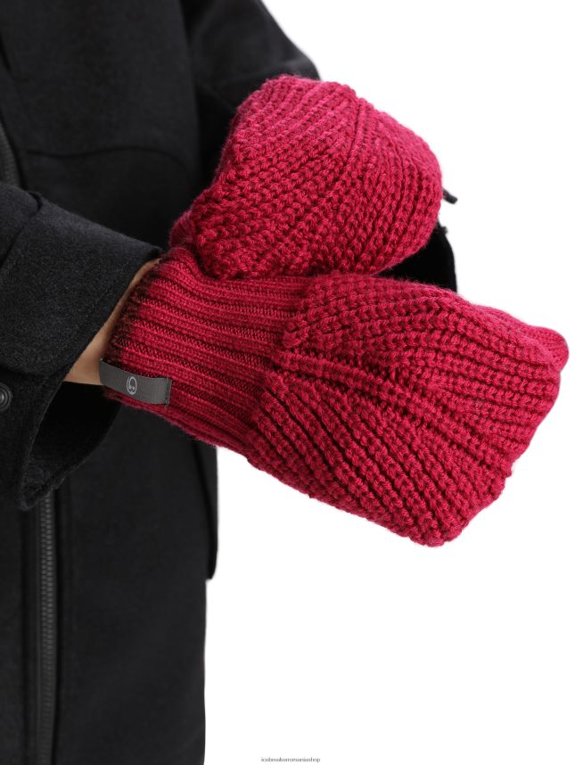 Icebreaker accesorii cireșe/espresso unisex mănuși de merino waypoint DL46T470