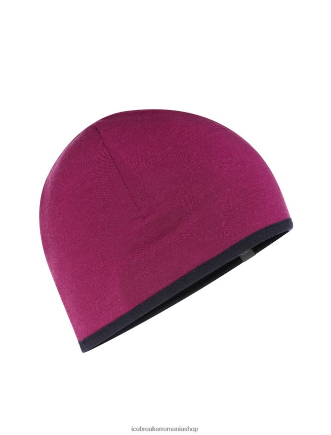 Icebreaker accesorii go berry/midnight navy unisex beanie de buzunar din merino DL46T314