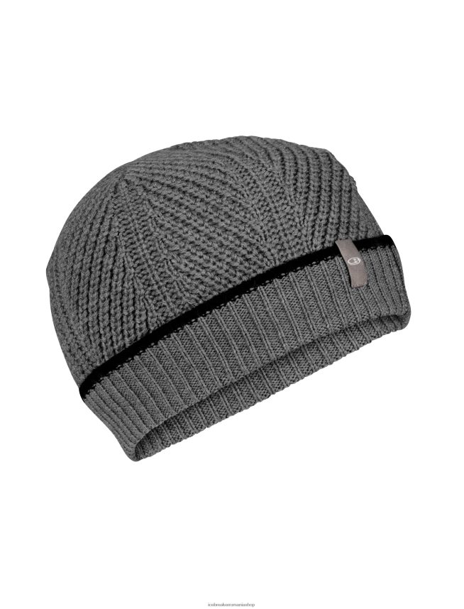 Icebreaker accesorii gresie heather/negru unisex beanie merino waypoint DL46T329