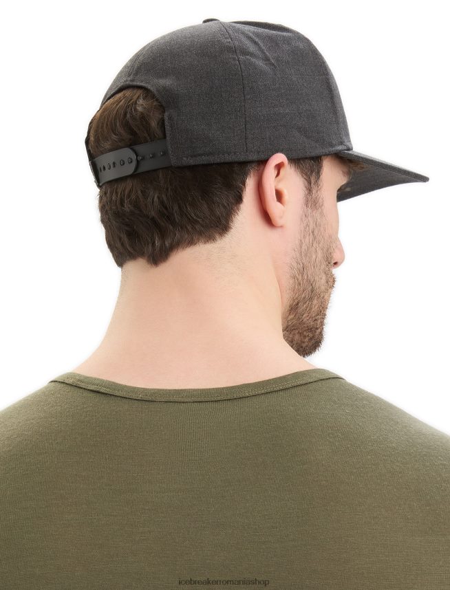 Icebreaker accesorii jet heather unisex pălărie cu plasture din merino cool-lite DL46T315