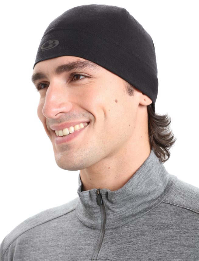 Icebreaker accesorii negru unisex merino chase beanie DL46T327