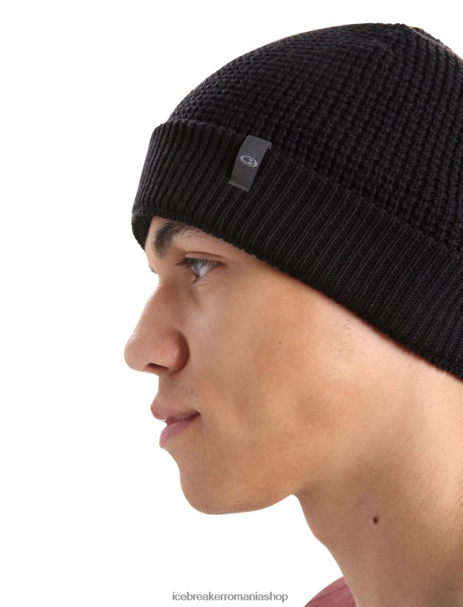 Icebreaker accesorii negru unisex merino feadan slouch beanie DL46T332