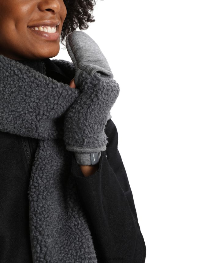 Icebreaker îmbrăcăminte gritstone heather unisex mănuși din merino realfleece cu pile înalte DL46T306