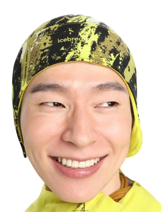 Icebreaker îmbrăcăminte negru/strălucire bărbați merino quantum beanie sedimentary DL46T464