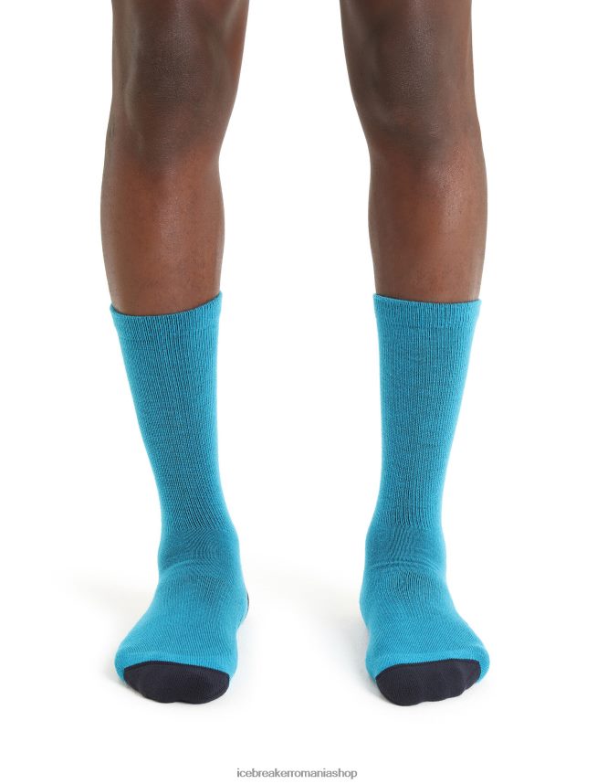 Icebreaker accesorii geo blue/midnight navy bărbați șosete merino lifestyle light crew DL46T294