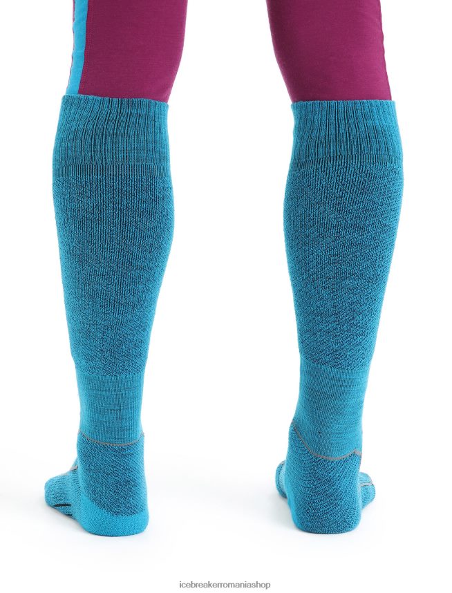 Icebreaker accesorii geo blue/royal navy bărbați merino ski+ șosete ușoare peste gambe DL46T298