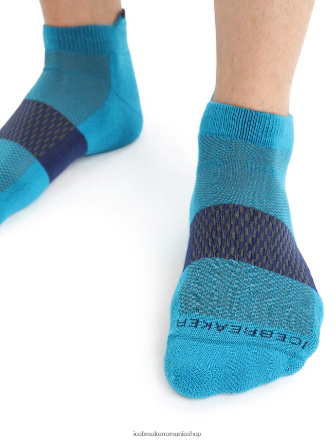 Icebreaker accesorii geo blue/royal navy bărbați microșosete ușoare din merino multisport DL46T280