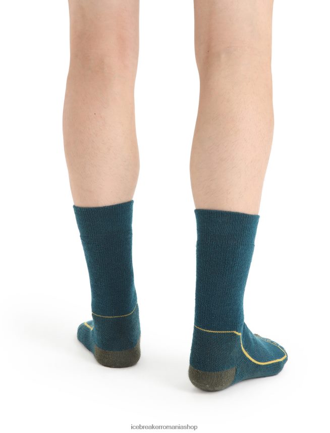 Icebreaker accesorii glorie verde/loden bărbați merino hike+ șosete medii pentru echipaj DL46T261