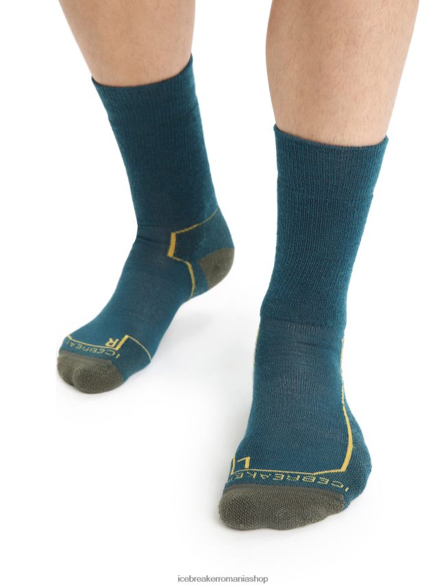 Icebreaker accesorii glorie verde/loden bărbați merino hike+ șosete medii pentru echipaj DL46T261