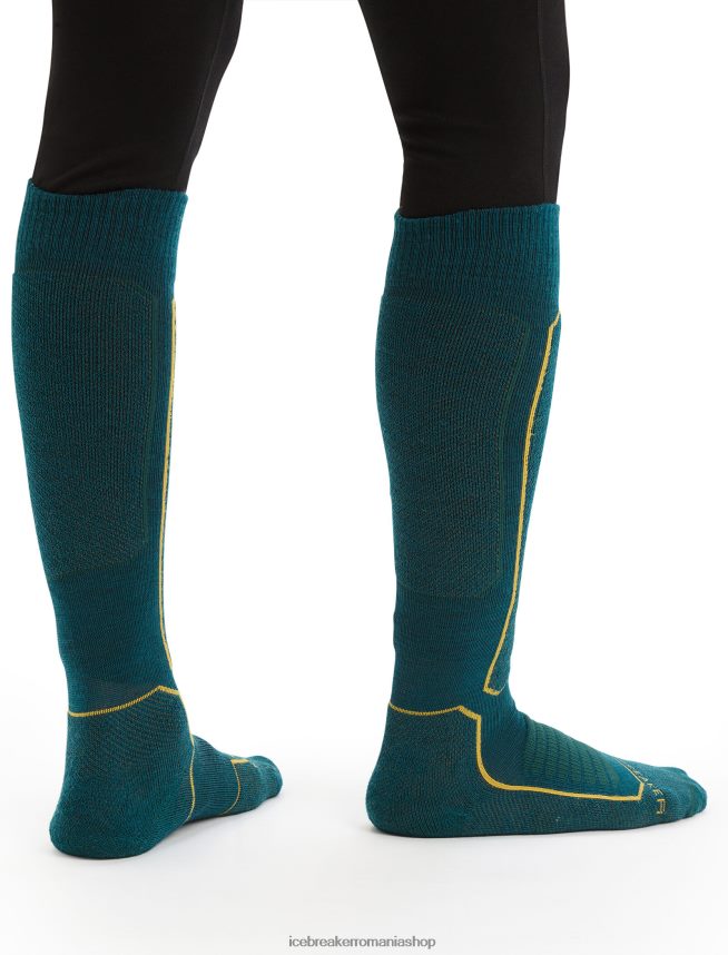 Icebreaker accesorii glorie verde/loden bărbați șosete merino ski+ medii peste gambe DL46T284