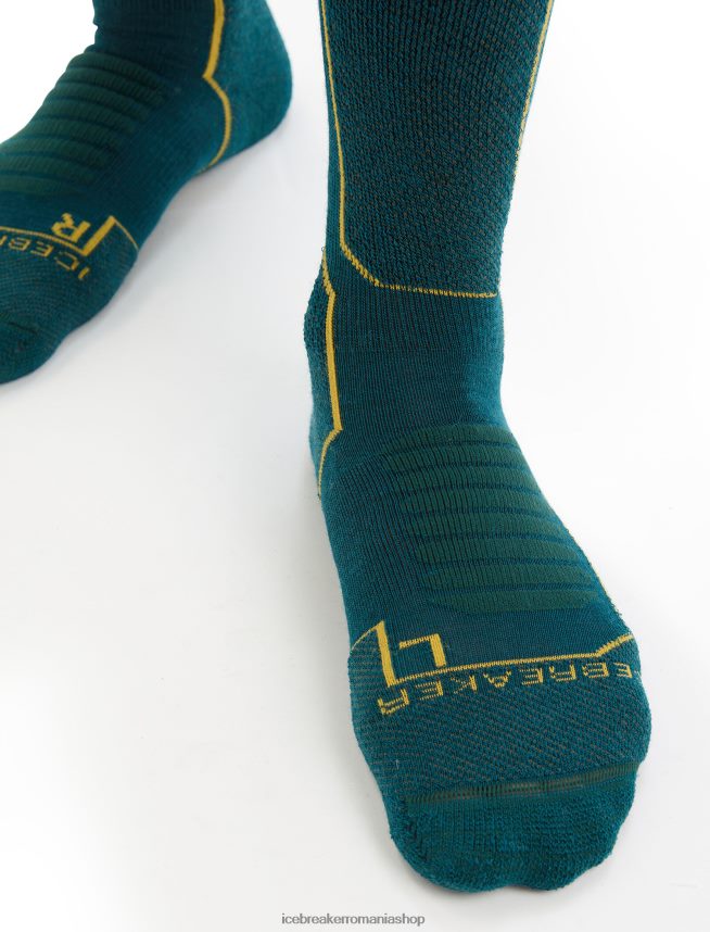 Icebreaker accesorii glorie verde/loden bărbați șosete merino ski+ medii peste gambe DL46T284