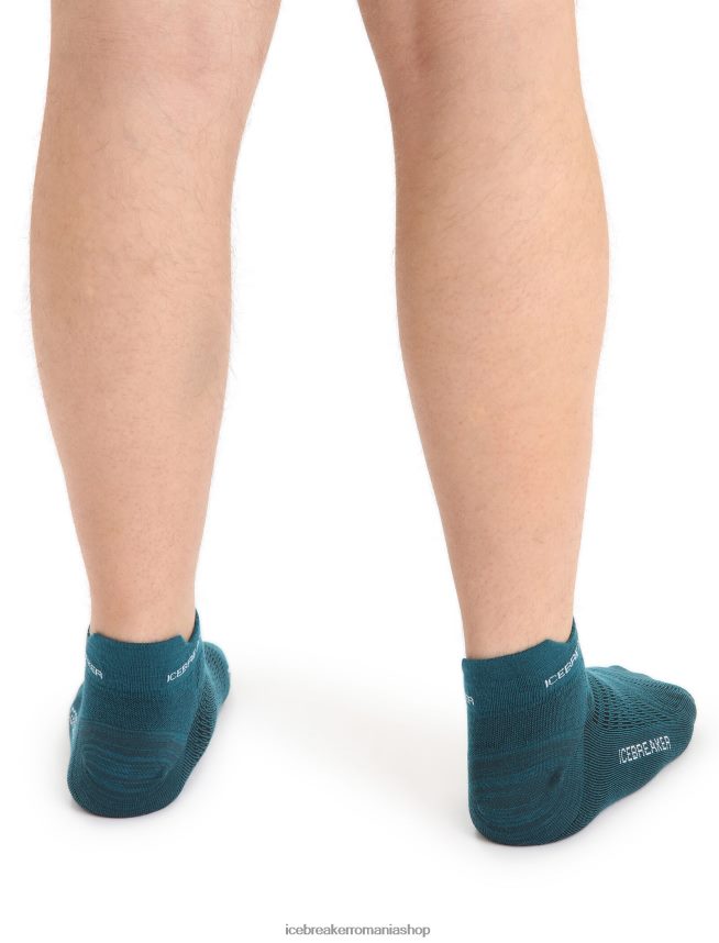 Icebreaker accesorii glorie verde/zăpadă bărbați merino run+ micro șosete ultraușoare DL46T265