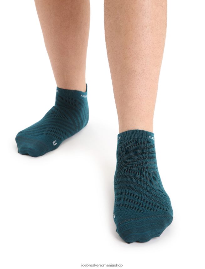 Icebreaker accesorii glorie verde/zăpadă bărbați merino run+ micro șosete ultraușoare DL46T265