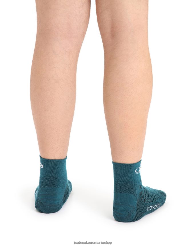 Icebreaker accesorii glorie verde/zăpadă bărbați merino run+ mini șosete ultraușoare DL46T277
