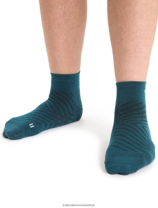 Icebreaker accesorii glorie verde/zăpadă bărbați merino run+ mini șosete ultraușoare DL46T277