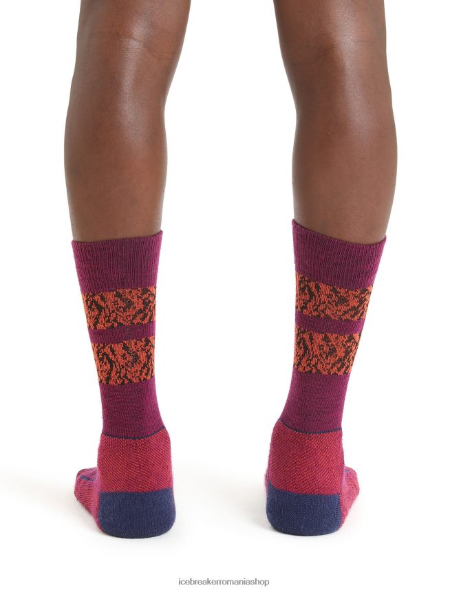 Icebreaker accesorii go berry/royal navy bărbați merino hike+ șosete crew light natural summit DL46T288