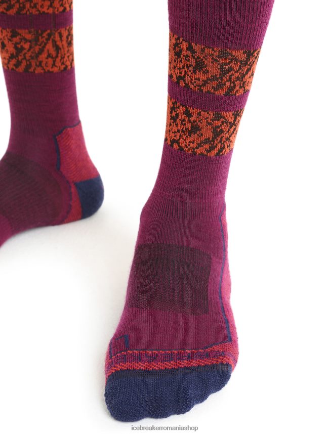 Icebreaker accesorii go berry/royal navy bărbați merino hike+ șosete crew light natural summit DL46T288