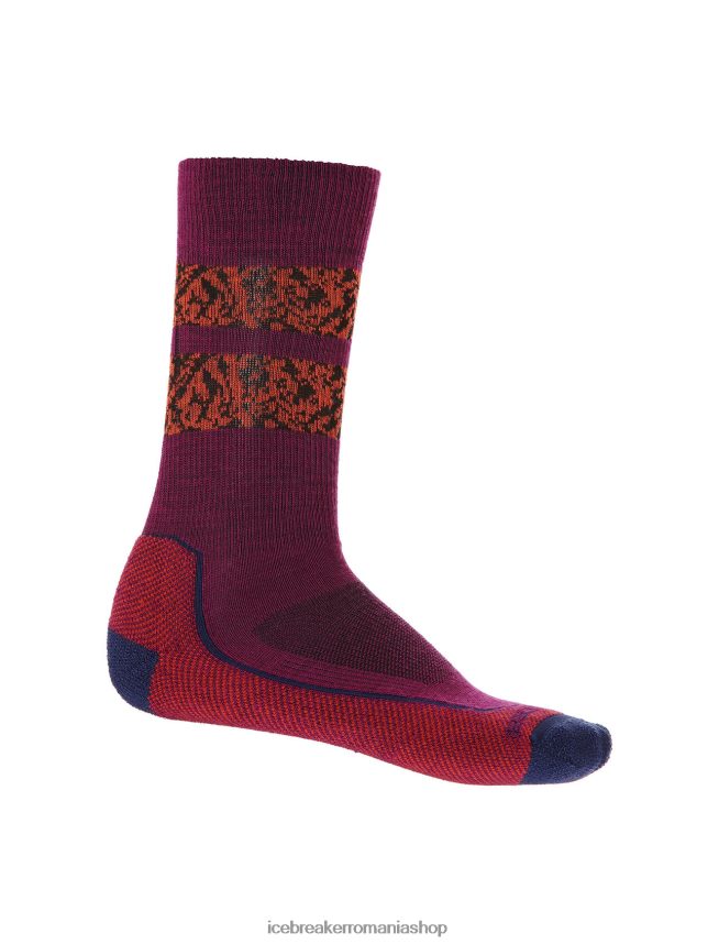 Icebreaker accesorii go berry/royal navy bărbați merino hike+ șosete crew light natural summit DL46T288