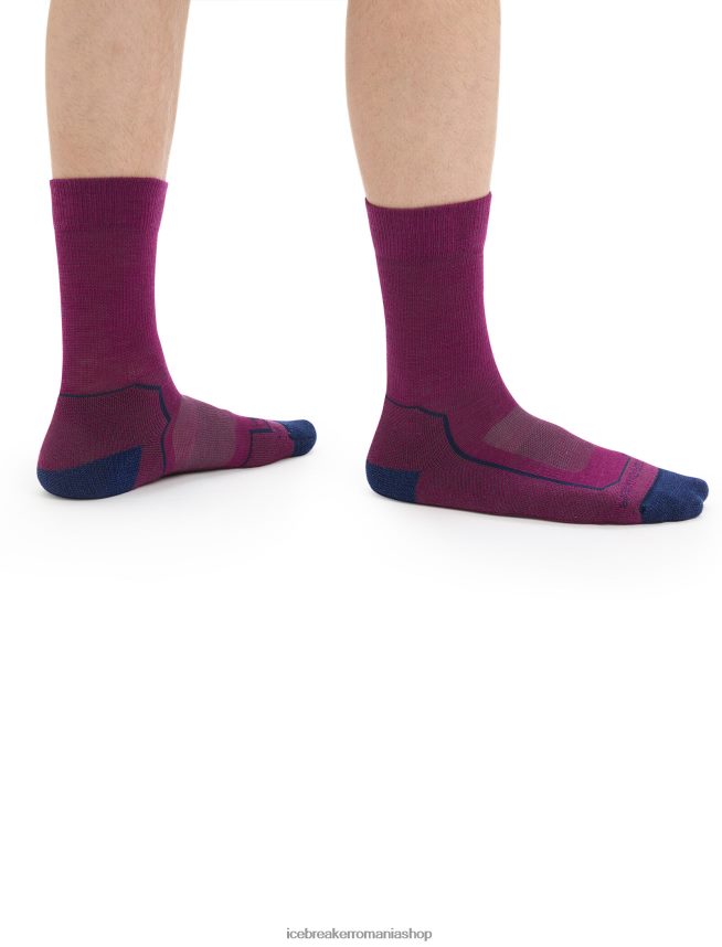 Icebreaker accesorii go berry/royal navy bărbați merino hike+ șosete crew ușoare DL46T275