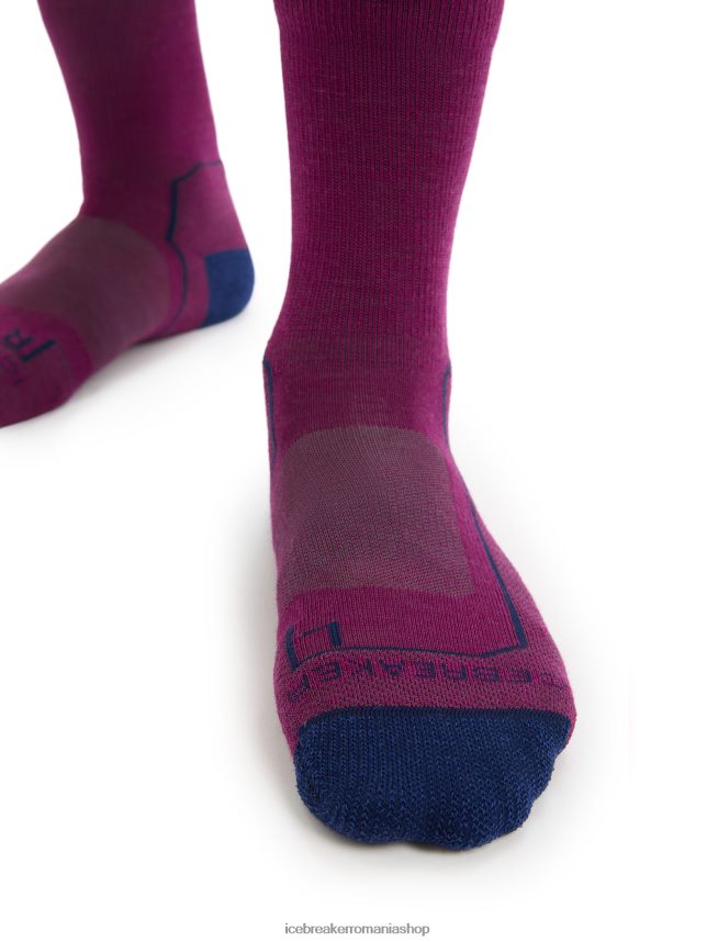 Icebreaker accesorii go berry/royal navy bărbați merino hike+ șosete crew ușoare DL46T275