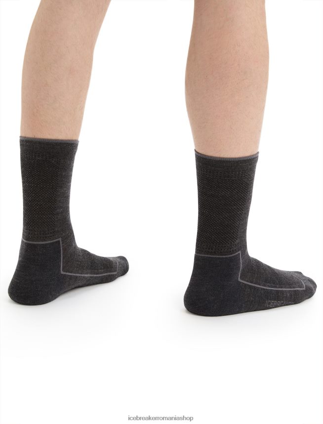 Icebreaker accesorii jet heather/muson bărbați șosete cool-lite merino hike 3q crew DL46T271
