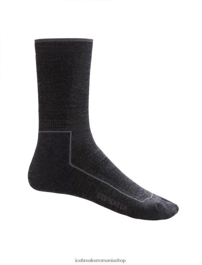 Icebreaker accesorii jet heather/muson bărbați șosete cool-lite merino hike 3q crew DL46T271
