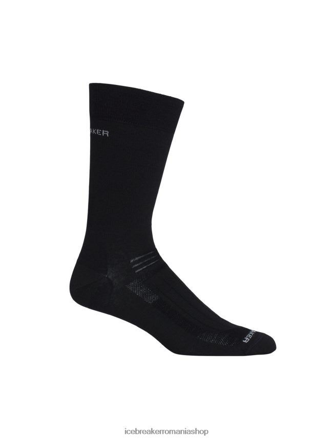 Icebreaker accesorii negru bărbați șosete merino hike liner crew DL46T289