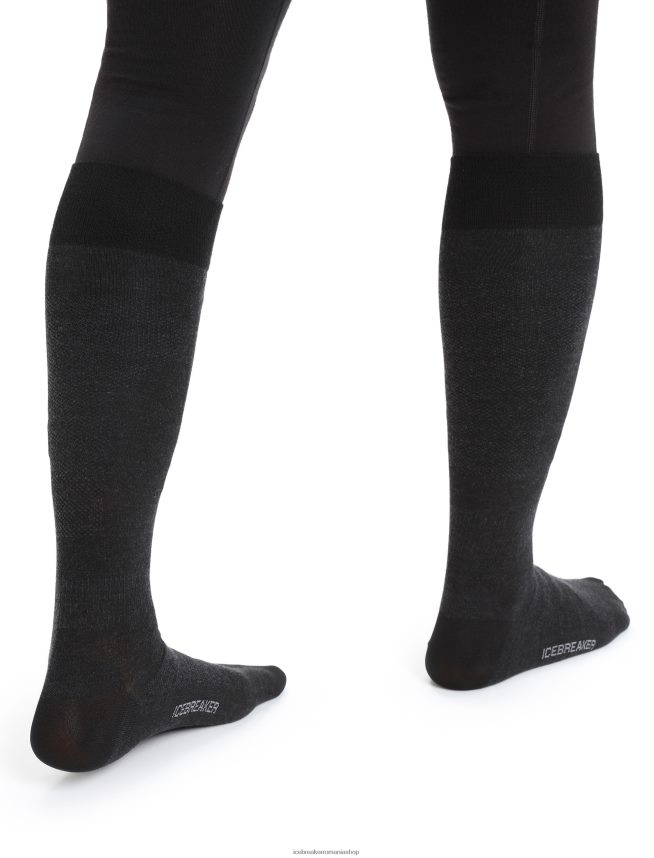 Icebreaker accesorii negru femei căptușeală de zăpadă din merinos peste șosete DL46T767