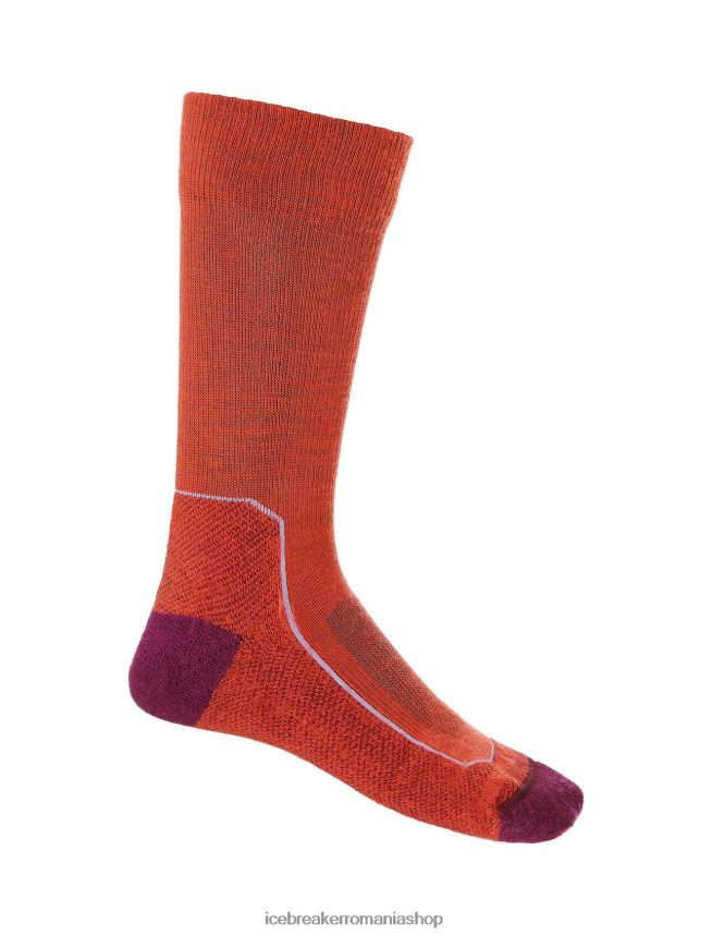 Icebreaker accesorii pământ vibrant heather/go berry femei merino hike+ șosete crew ușoare DL46T784