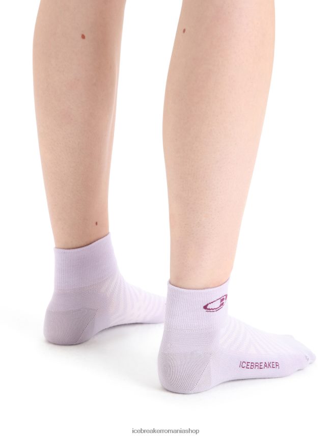 Icebreaker accesorii privire mov/go berry femei merino run+ mini șosete ultraușoare DL46T770