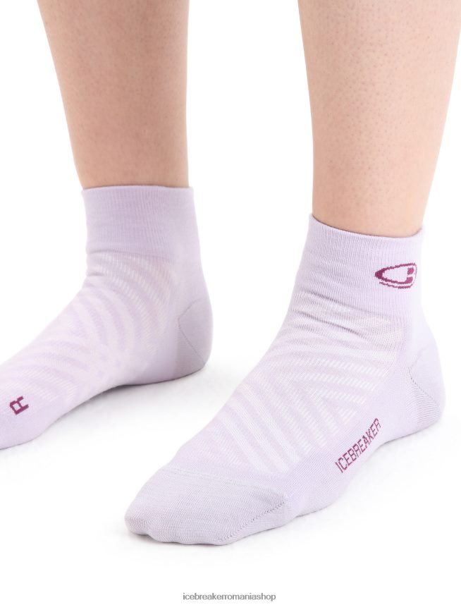 Icebreaker accesorii privire mov/go berry femei merino run+ mini șosete ultraușoare DL46T770