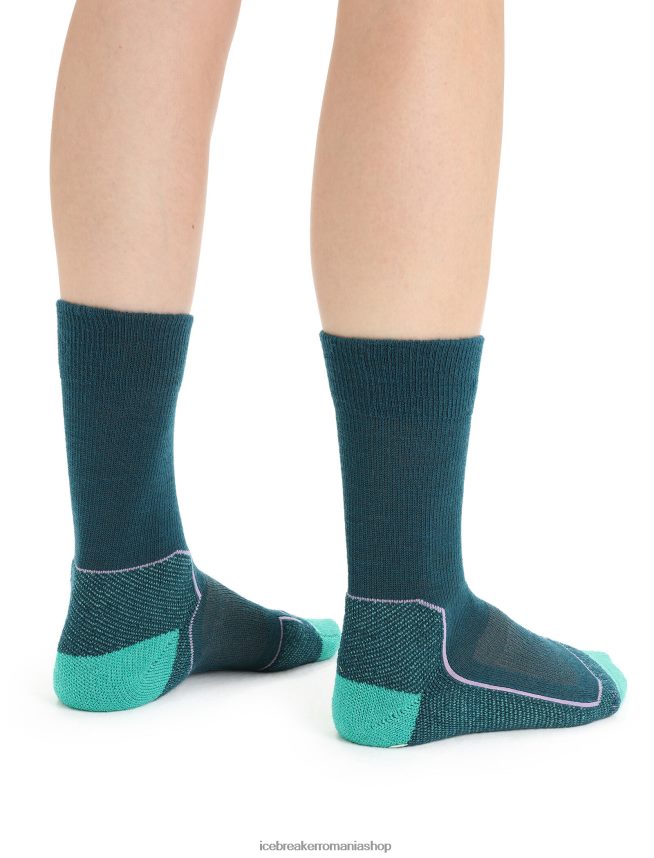 Icebreaker accesorii verde glorie/proaspăt femei merino hike+ șosete crew ușoare DL46T783