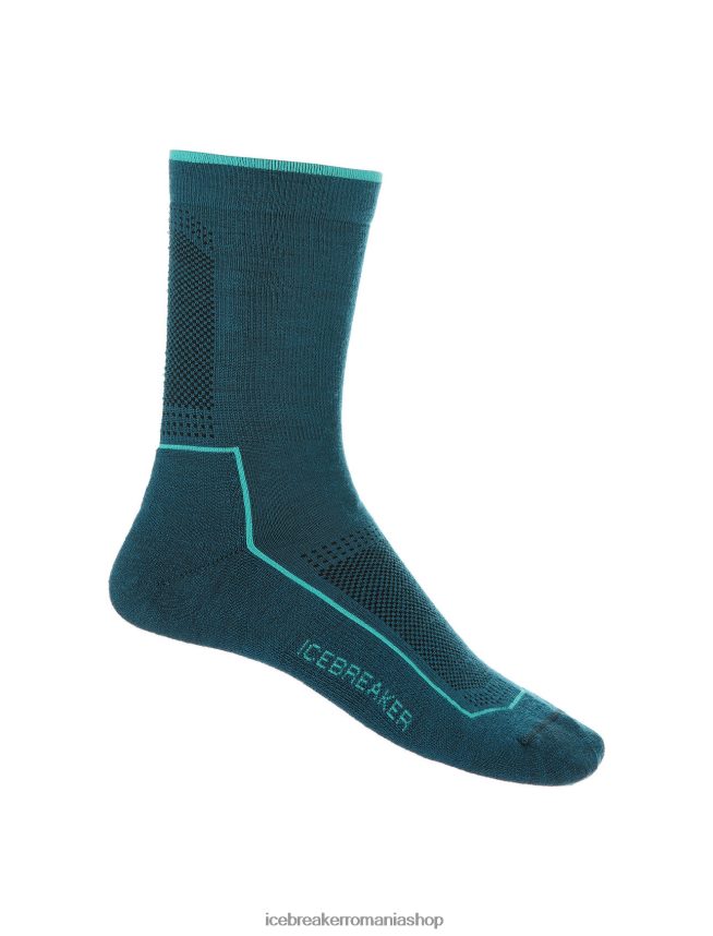 Icebreaker accesorii verde glorie/proaspăt femei șosete cool-lite merino hike 3q crew DL46T779