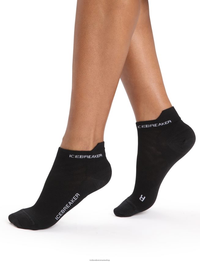 Icebreaker accesorii zăpadă neagră femei merino run+ micro șosete ultraușoare DL46T771