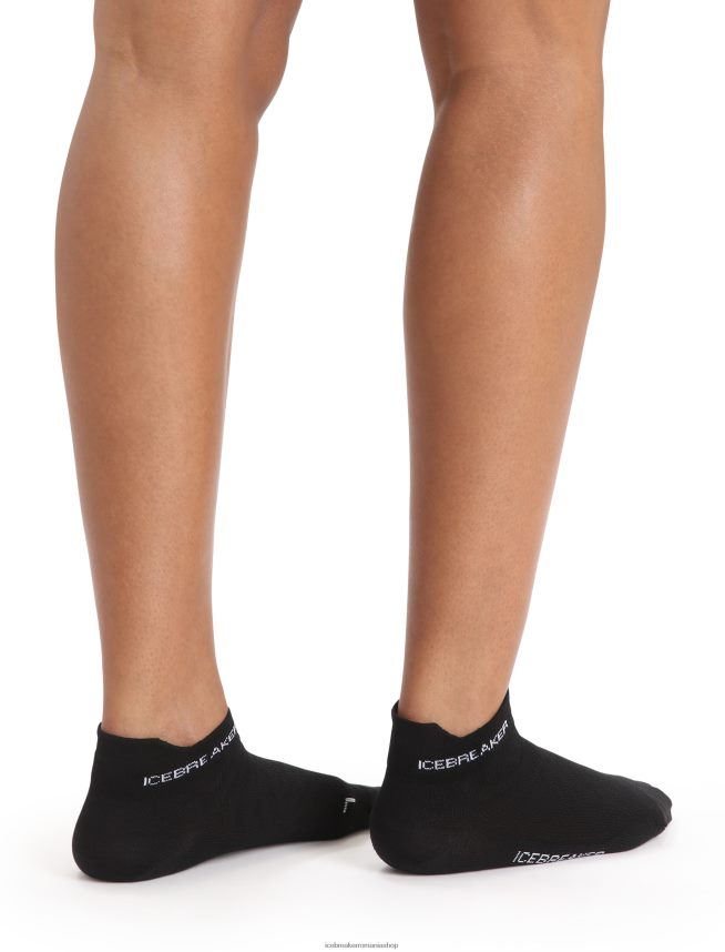 Icebreaker accesorii zăpadă neagră femei merino run+ micro șosete ultraușoare DL46T771