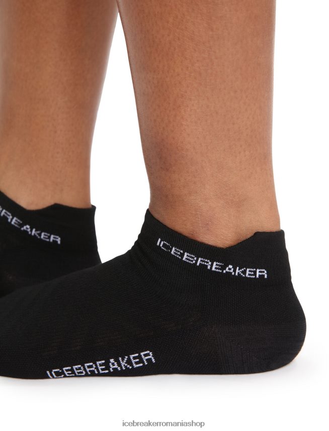 Icebreaker accesorii zăpadă neagră femei merino run+ micro șosete ultraușoare DL46T771