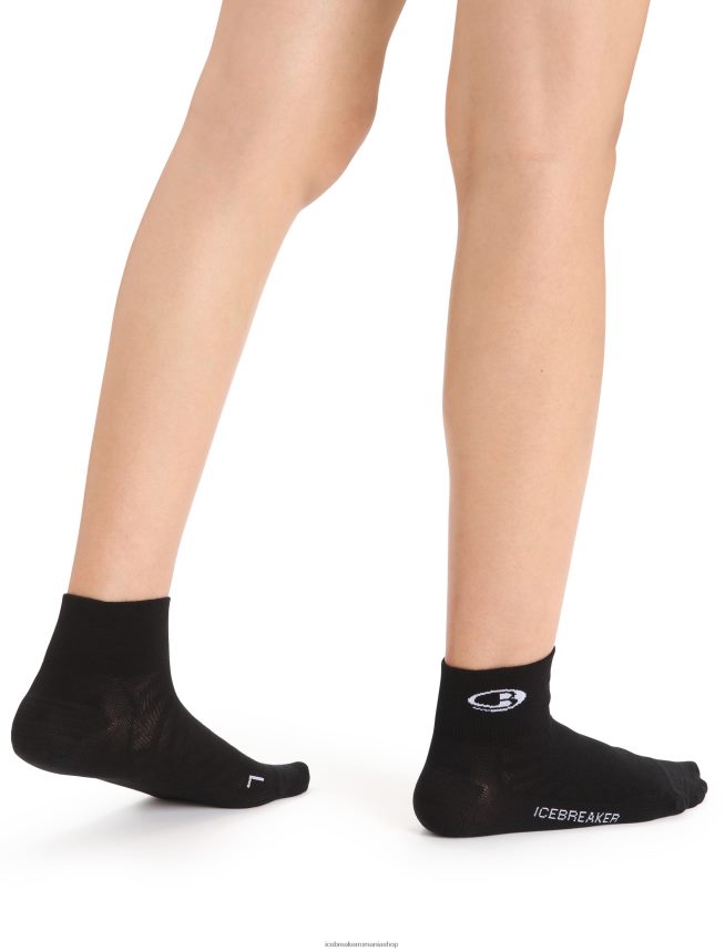 Icebreaker accesorii zăpadă neagră femei merino run+ mini șosete ultraușoare DL46T768