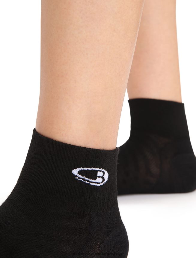 Icebreaker accesorii zăpadă neagră femei merino run+ mini șosete ultraușoare DL46T768