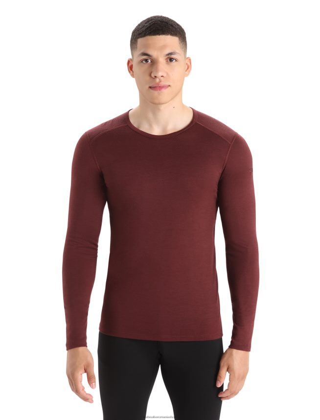 Icebreaker îmbrăcăminte espresso bărbați Merino 200 Oasis cu mânecă lungă, top termic pentru echipaj DL46T444