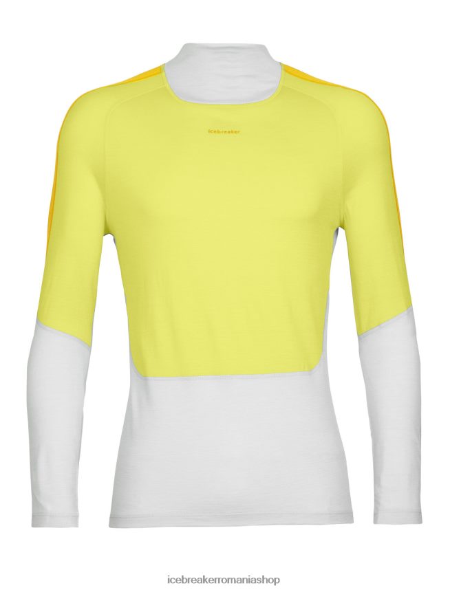 Icebreaker îmbrăcăminte eter/strălucire bărbați top termic cu mânecă lungă, cu gât înalt, merino 200 sonebula DL46T416