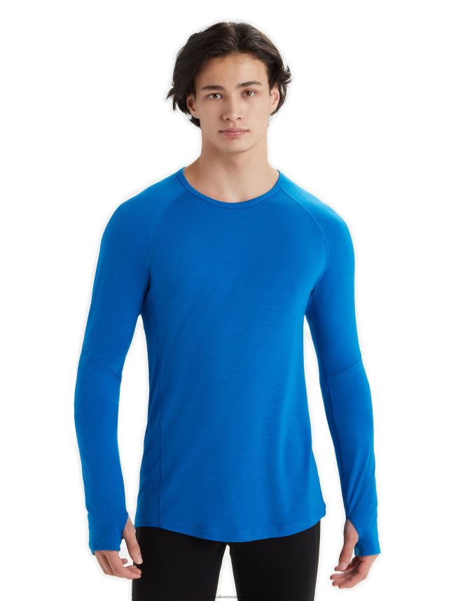 Icebreaker îmbrăcăminte lazurit bărbați Bodyfitzone merino 150 zone cu mânecă lungă, top termic crewe DL46T440