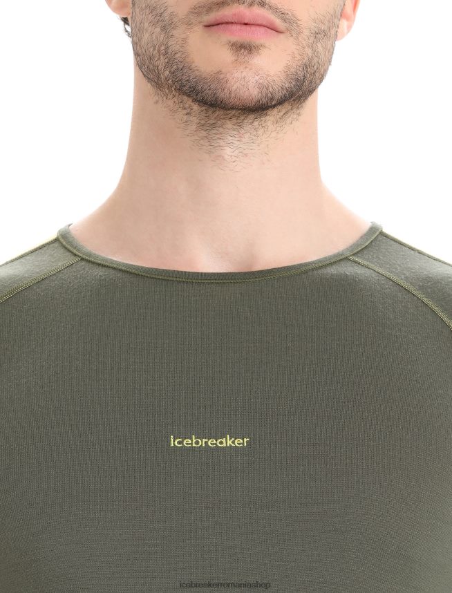 Icebreaker îmbrăcăminte loden/verde glorie bărbați Top termic cu mânecă lungă din merino din 200 zoneknit DL46T180