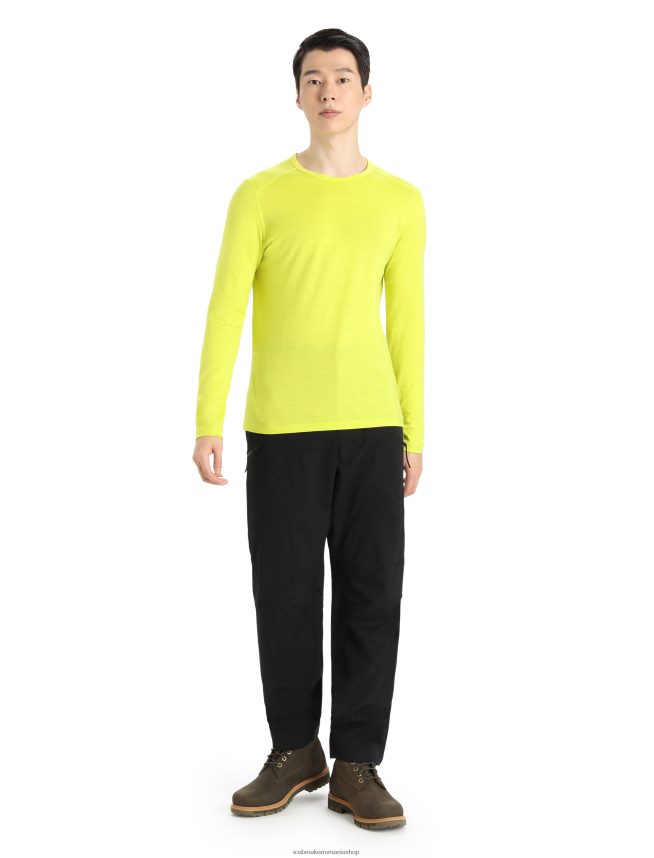 Icebreaker îmbrăcăminte strălucire bărbați Merino 200 Oasis cu mânecă lungă, top termic pentru echipaj DL46T446