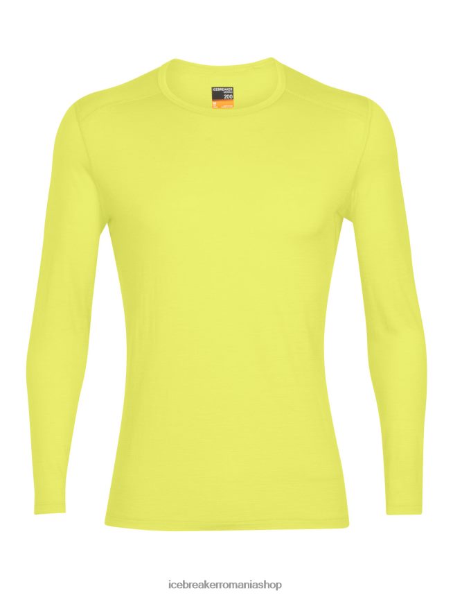 Icebreaker îmbrăcăminte strălucire bărbați Merino 200 Oasis cu mânecă lungă, top termic pentru echipaj DL46T446