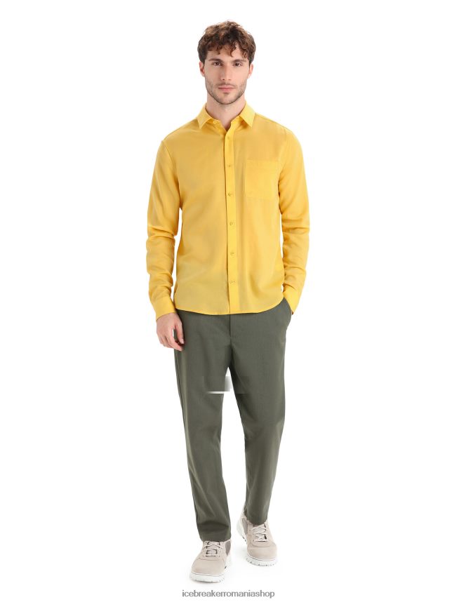 Icebreaker îmbrăcăminte vară bărbați cămașă cu mânecă lungă merino steveston DL46T195