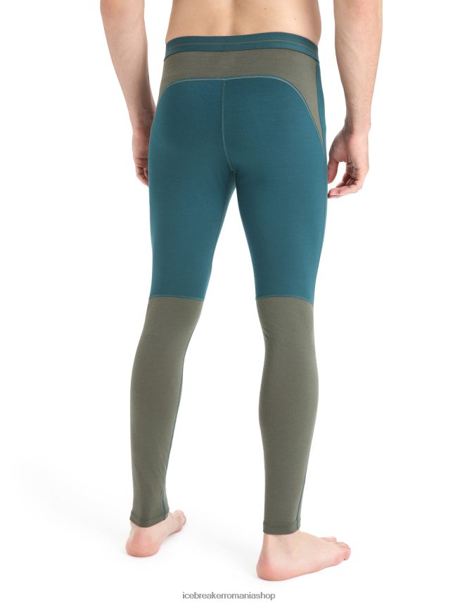 Icebreaker îmbrăcăminte glorie verde/loden bărbați Jambiere termice din merinos 200 zoneknit DL46T184