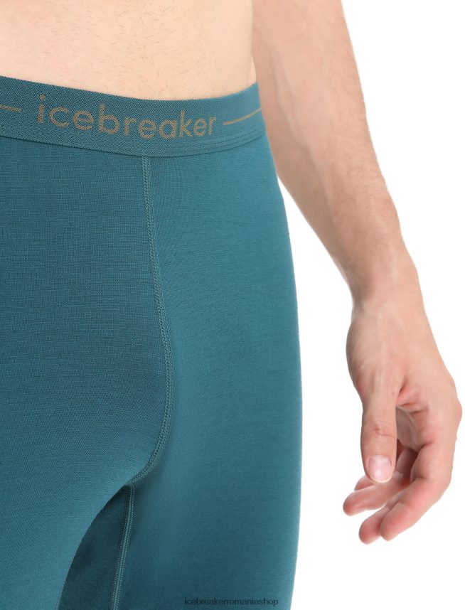 Icebreaker îmbrăcăminte glorie verde/loden bărbați Jambiere termice din merinos 200 zoneknit DL46T184