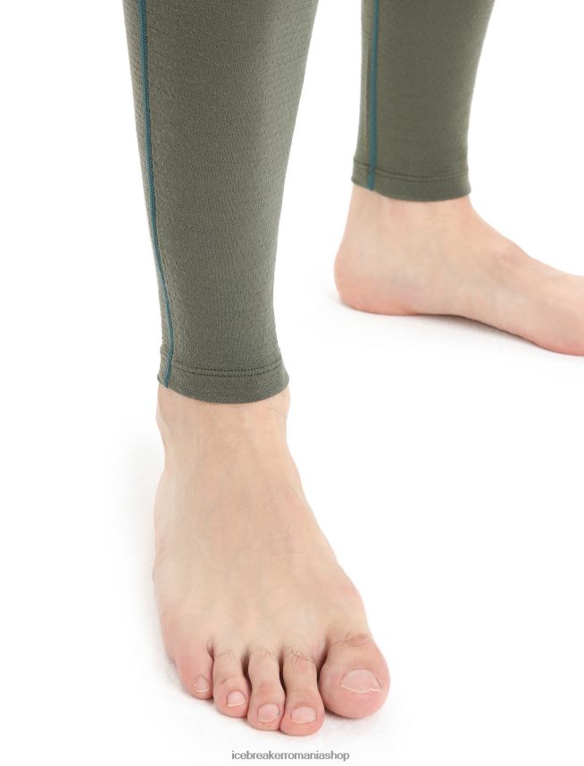 Icebreaker îmbrăcăminte glorie verde/loden bărbați Jambiere termice din merinos 200 zoneknit DL46T184