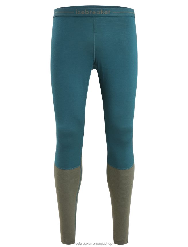 Icebreaker îmbrăcăminte glorie verde/loden bărbați Jambiere termice din merinos 200 zoneknit DL46T184